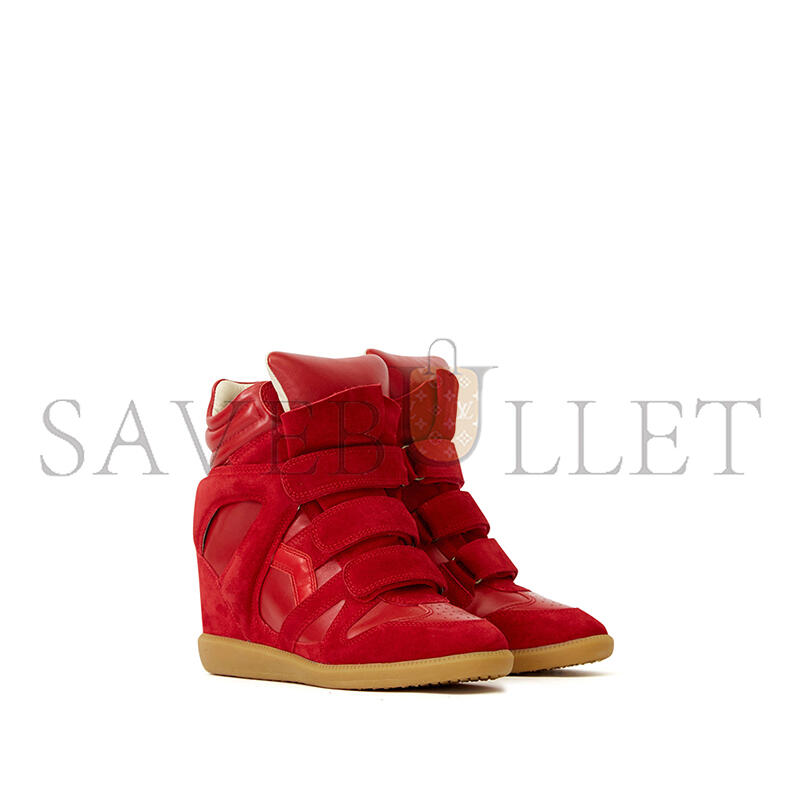 isabel M*rant bekett leather wedge sneakers bk0010fac1e02s70rd